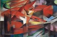 前100幅世界名画（五十二）-弗朗茨·马克(Franz Marc，德国画家)作品--狐狸 (1913)