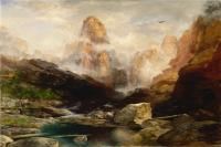 阿尔伯特·<font color='red'>比尔施塔特</font>（Albert Bierstadt）高清油画-高山小溪