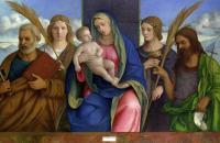 乔凡尼・贝里尼(Giovanni Bellini，意大利，1430-1516 年）-麦当娜和孩子与圣徒