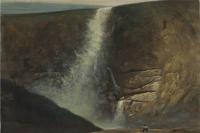 阿尔伯特·<font color='red'>比尔施塔特</font>（Albert Bierstadt）高清油画-The Falls