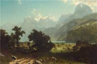 阿尔伯特·<font color='red'>比尔施塔特</font>（Albert Bierstadt）-琉森湖 1858年油画