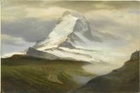 阿尔伯特·<font color='red'>比尔施塔特</font>（Albert Bierstadt）高清油画-马特峰