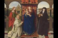 扬·范·埃克（Jan van Eyck，荷兰画家 ， 1390 - 1441 年）作品-圣母子与圣徒和捐赠者