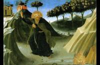 弗拉·安杰利科（Fra Angelico，意大利，1400-1455）作品-圣安东尼修道院院长被一块金子诱惑