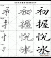 毛笔楷书实用网上教程-颜体楷书多宝塔碑偏旁部首示范三