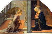 菲利波·里皮（Filippo Lippi ，1406-1469，意大利画家）作品-报喜