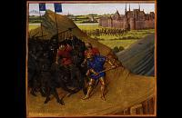 让·福凯（Jean Fouquet，法国画家，1420-1481）作品-《亨利一世对他的兄弟罗伯特的胜利》