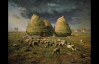 尚·弗朗索瓦·米勒（ Jean-Francois Millet）-干草垛，秋天油画