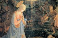 菲利波·里皮（Filippo Lippi ，1406-1469，意大利画家）作品-婴儿耶稣的崇拜