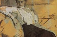 瓦伦丁·谢罗夫 ( Valentin Serov)-《肖像 GL Ghirshman，1906年》作品欣赏