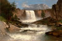 阿尔伯特·<font color='red'>比尔施塔特</font>（Albert Bierstadt）高清油画-瀑布3