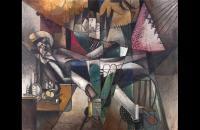 阿尔伯特·格莱兹（Albert Gleizes）-L'Homme au hamac（吊床上的人），1913 年油画 法国