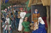 让·福凯（Jean Fouquet，法国画家，1420-1481）作品-《贤士的崇拜》