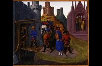 让·福凯（Jean Fouquet，法国画家，1420-1481）作品-《休·卡佩特占领了阿图瓦的要塞》