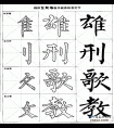 毛笔楷书实用网上教程-柳体楷书偏旁示范