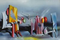 伊夫·坦吉（Yves Tanguy）作品-“回复红色”